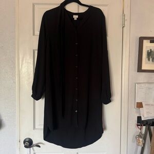 Black Button-Up Dress